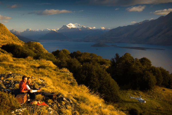Queenstown helicopter picnic in paradise luxury travel New Zealand